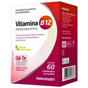 Vitamina B12 (Metilcobalamina) c/60 cáps. Mastigav.