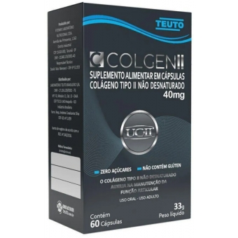 Colágeno Tipo II 40mg c/60 cáps (Colgen)
